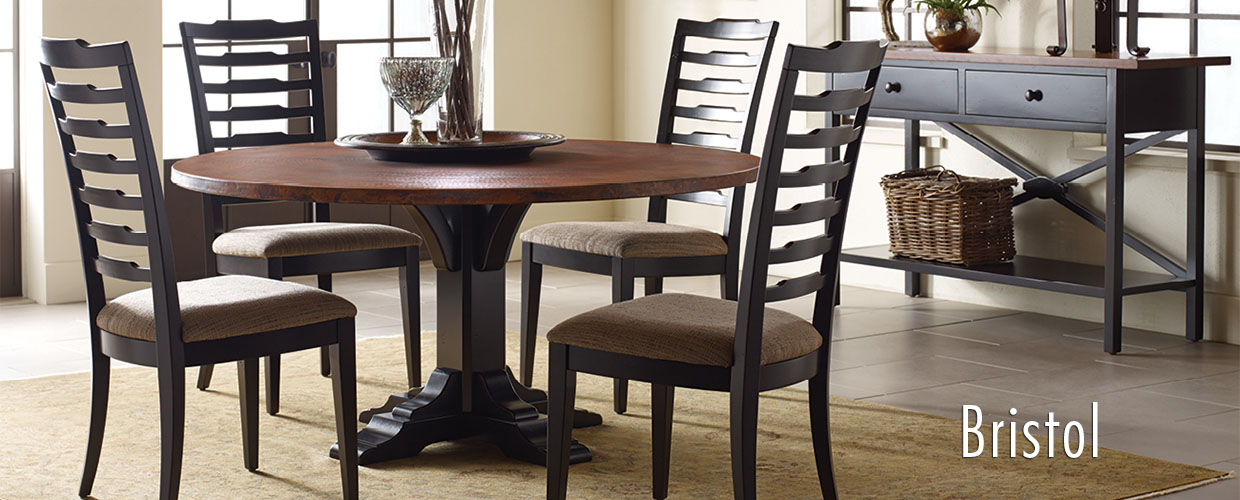 nichols and stone bristol table and ladder back chairs