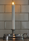 luminara window candle nickel finish