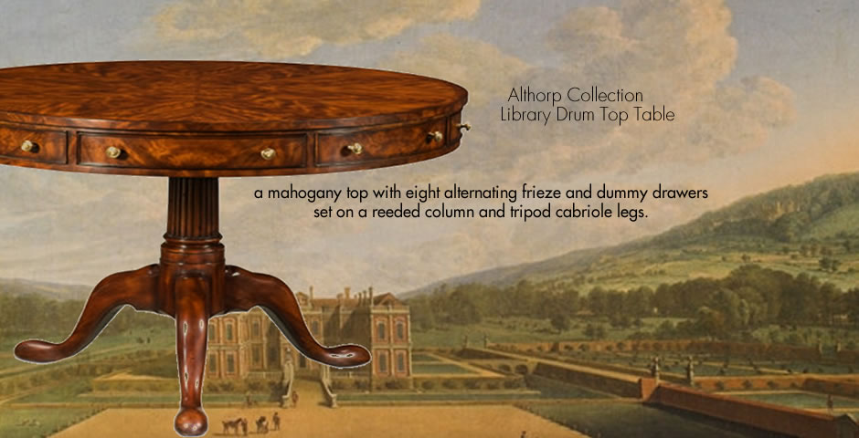 Library Drum Top Table Althorp Theodore Alexander